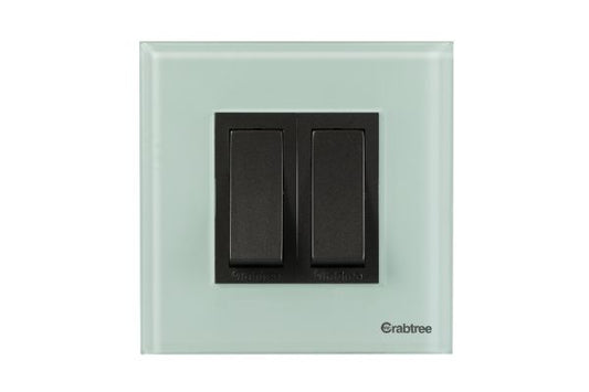 Havells Magnus ACR 2M Combined Plate Sea Green | Slim Modular Cover Frame with Ratchet Locking