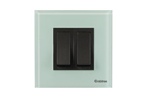 Havells Magnus ACR 2M Combined Plate Sea Green | Slim Modular Cover Frame with Ratchet Locking