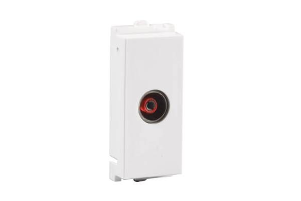 Havells Verona TV Socket ACVKTOW001 | Pure White Communication Module with Glossy Finish