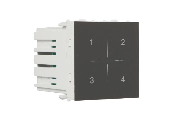 Havells Signia Smart 4 Scene Controller 2M Grey ACWAV009 | Wi-Fi Touch Scene Control