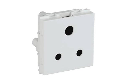 Havells Signia 6A 3 Pin Shuttered Socket ACWKPXW063 | Safe 240V Modular Socket