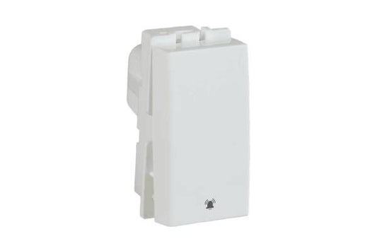 Havells Signia 10A Bell Push Switch ACWSBXW101 | 240V Modular Bell Switch with Soft Switching