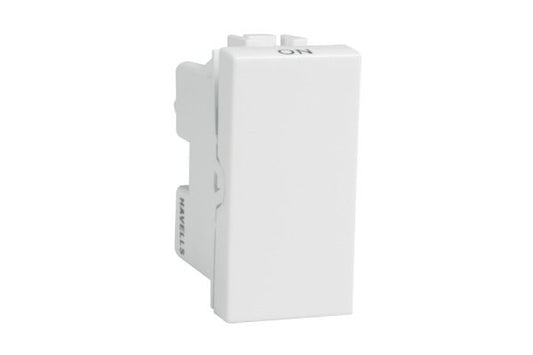 Havells Coral 10AX 1 Way Switch NDN AHCSXXW101 | 240V Modular Switch with Brass Terminals