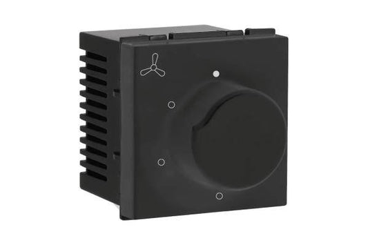 Havells Fabio 5 Step High Speed Fan Regulator Matt Black | 240V Modular Fan Speed Controller