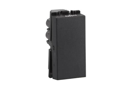 Havells Fabio 10AX 1 Way Switch AHFSXXB101 | Mat Black 240V Modular Switch with Soft Switching