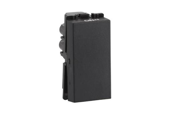 Havells Fabio 10AX 1 Way Switch AHFSXXB101 | Mat Black 240V Modular Switch with Soft Switching