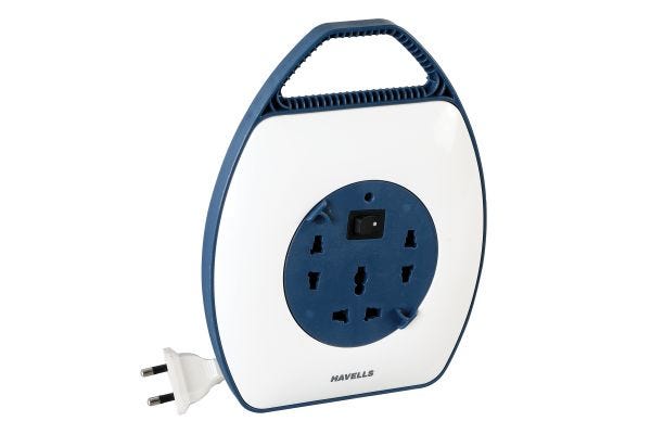 Havells Cosmo PRO 3+1 Surge & SpikeGuard 5m 6A AHNXXXU065 | Universal Socket Flexbox with Master Switch