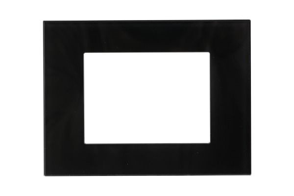 Havells Apogee Glass Granite Black Outer Plate 3M ATAPGOBH03 | Glossy Modular Plate with Minimalist Finish
