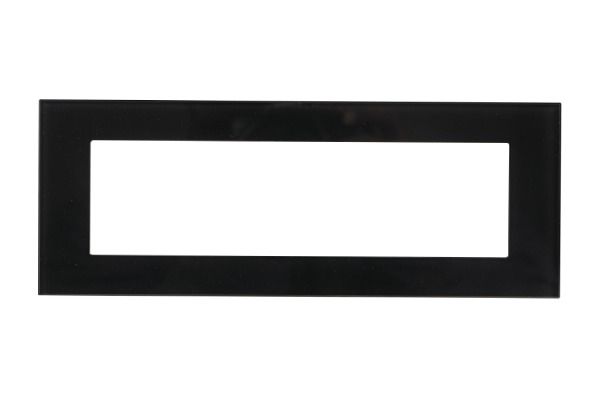 Havells Apogee Glass Granite Black Outer Plate 8MH ATAPGOBH08 | Glossy Modular Plate with Minimalist Finish