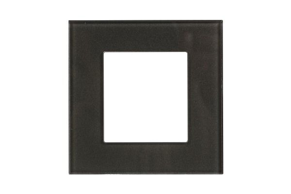 Havells Apogee Glass Silver Grey Outer Plate 2M ATAPGOSH02 | Glossy Modular Plate with Minimalist Finish