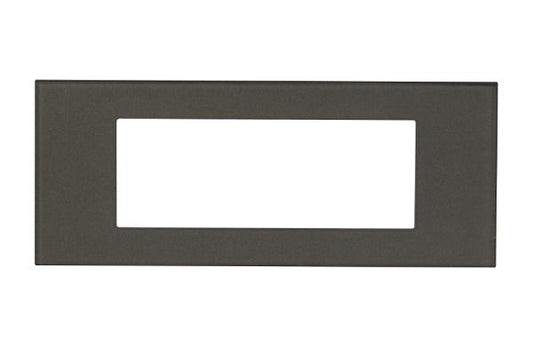 Havells Apogee Glass Silver Grey Outer Plate 6M ATAPGOSH06 | Glossy Modular Plate with Minimalist Finish