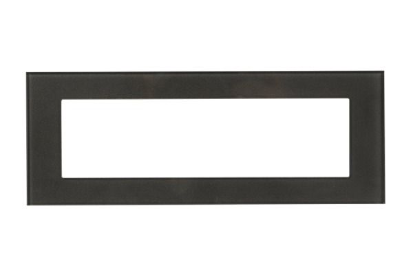 Havells Apogee Glass Silver Grey Outer Plate 8MH ATAPGOSH08 | Glossy Modular Plate with Minimalist Finish