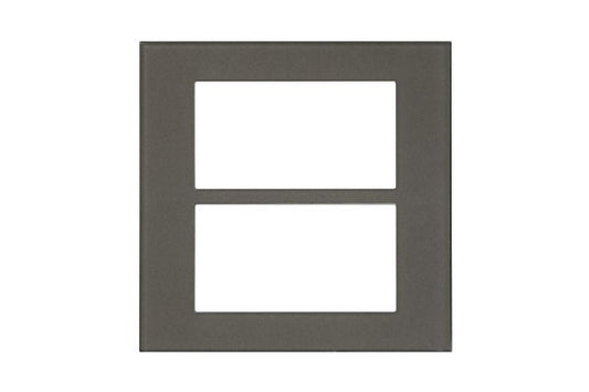 Havells Apogee Glass Silver Grey Outer Plate 8MS ATAPGOSS08 | Glossy Modular Plate with Minimalist Finish