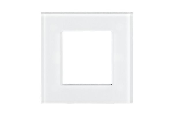 Havells Apogee Glass Pearl White Outer Plate 2M ATAPGOWH02 | Glossy Modular Plate with Minimalist Finish