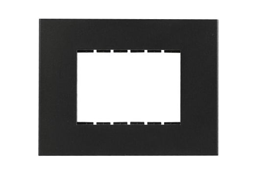 Havells Apogee PC Black Outer Plate 3M ATAPLOBH03 | Engineering Grade Modular Plate with Sleek Finish