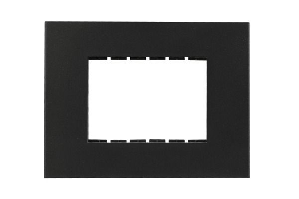 Havells Apogee PC Black Outer Plate 3M ATAPLOBH03 | Engineering Grade Modular Plate with Sleek Finish