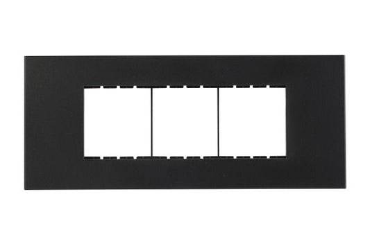Havells Apogee PC Black Outer Plate 6M ATAPLOBH06 | Engineering Grade Modular Plate with Sleek Finish