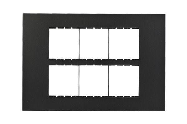 Havells Apogee PC Black Outer Plate 12M ATAPLOBH12 | Engineering Grade Modular Plate with Sleek Finish