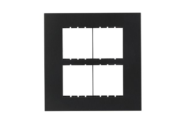 Havells Apogee PC Black Outer Plate 8MS ATAPLOBS08 | Engineering Grade Modular Plate with Sleek Finish