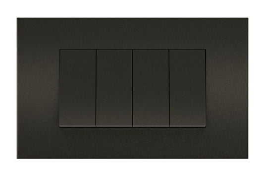 Havells Apogee PC Grey Outer Plate 4M ATAPLOGH04 | Engineering Grade Modular Plate with Sleek Finish