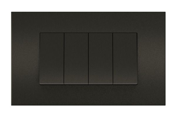 Havells Apogee PC Grey Outer Plate 4M ATAPLOGH04 | Engineering Grade Modular Plate with Sleek Finish
