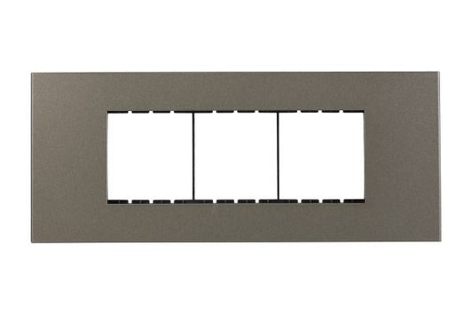 Havells Apogee PC Grey Outer Plate 6M ATAPLOGH06 | Engineering Grade Modular Plate with Sleek Finish