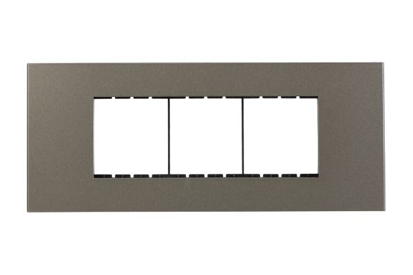 Havells Apogee PC Grey Outer Plate 6M ATAPLOGH06 | Engineering Grade Modular Plate with Sleek Finish