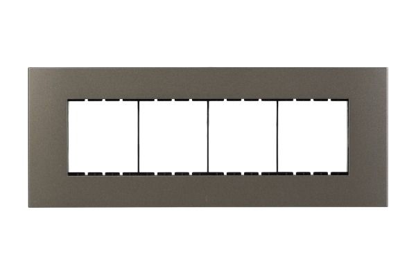 Havells Apogee PC Grey Outer Plate 8MH ATAPLOGH08 | Engineering Grade Modular Plate with Sleek Finish