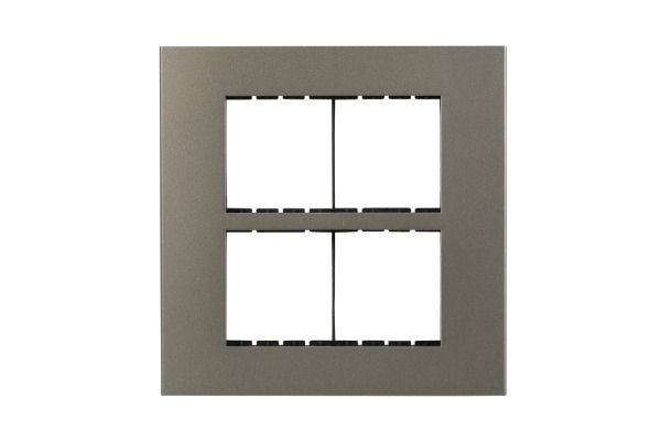 Havells Apogee PC Grey Outer Plate 8MS ATAPLOGS08 | Engineering Grade Modular Plate with Sleek Finish