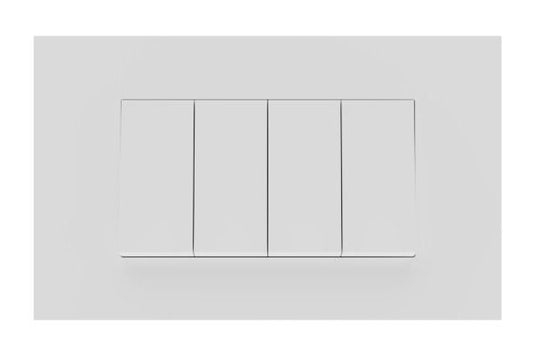 Havells Apogee PC White Outer Plate 4M ATAPLOWH04 | Engineering Grade Modular Plate with Sleek Finish