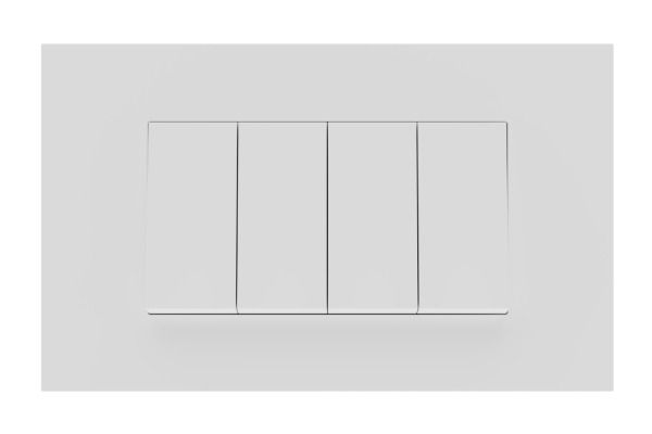 Havells Apogee PC White Outer Plate 4M ATAPLOWH04 | Engineering Grade Modular Plate with Sleek Finish