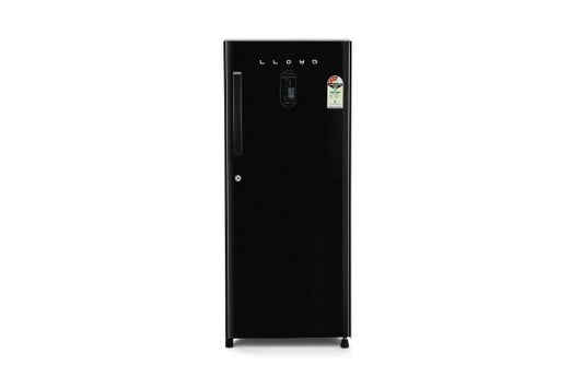 Lloyd Icecool Series 195 L Direct Cool Refrigerator 3 Star Metallic Black | Inverter Compressor with Rapid Freeze