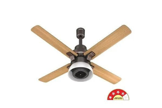 Havells Florette All Weather BLDC+ Ceiling Fan 1320mm Pinewood Walnut Wood | Premium All Season Smart Cooling Fan