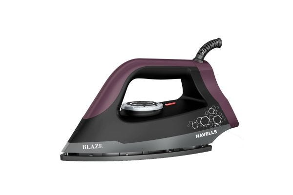 Havells Blaze Heavy Weight Dry Iron GHGDICPK125 1250W | American Heritage Non-Stick Soleplate