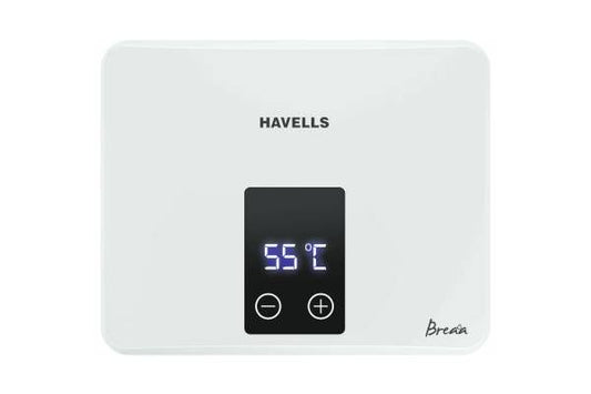 Havells Breaa Tankless Electric Water Heater 5500W | Instant Heating with Digital Temperature Control