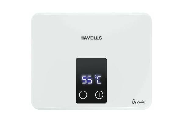 Havells Breaa Tankless Electric Water Heater 5500W | Instant Heating with Digital Temperature Control
