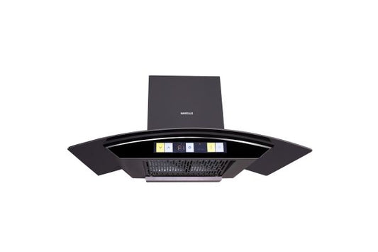 Havells Canis Neo 90 Curve Shape Filterless Autoclean Chimney GHKCNBTK0 | 1600 m³/h Suction with Gesture Control