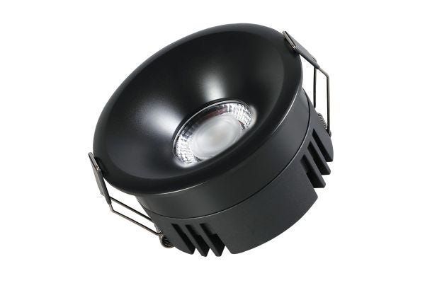 Havells Crysta Deco COB Spotlight 7W 3000K Matt Black | Recessed Warm White COB Light