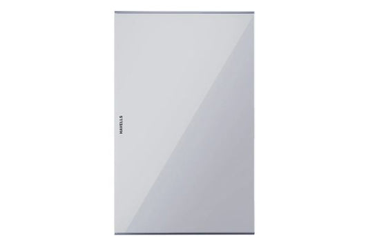 Havells KANCH Glass Door DB 4 Tier 56 Module DHDMTVXDXT14 | White Durable Glass Distribution Board