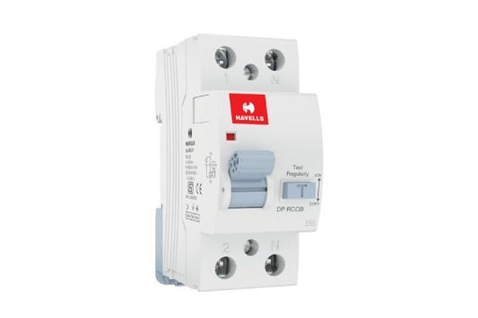 Havells DP RCCB EURO2 D7 100mA 63A DHRACMDF100063 | Double Pole Leakage Current Protection