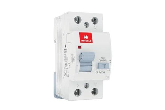 Havells DP RCCB EURO2 D7 30mA 40A DHRACMDF030040 | Double Pole Leakage Current Protection