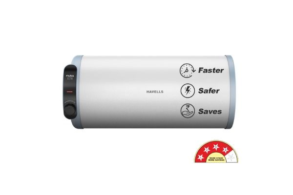 Havells Fabia Slim Horizontal Left Side Storage Water Heater 10L 2000W | Slim High Pressure Geyser