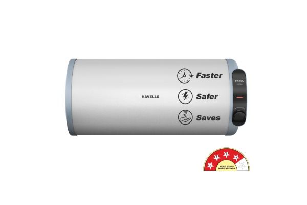Havells Fabia Slim Horizontal Right Side Storage Water Heater 10L 2000W | Slim High Pressure Geyser