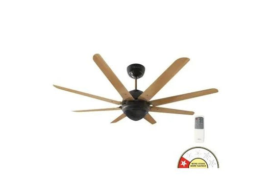 Havells Octet Special Finish Ceiling Fan 1320mm Walnut Black Nickel | Premium 8 Blade Designer Fan