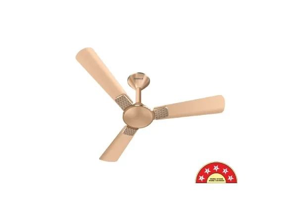 Havells Enticer Prime BLDC+ Ceiling Fan 1400mm Champagne | 5 Star Energy Saving Smart Ceiling Fan