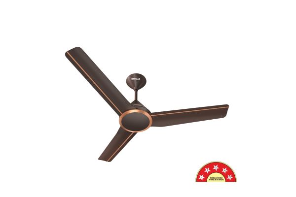 Havells Trinity BLDC+ Ceiling Fan 1200mm Dusk LT Copper | 5 Star Energy Efficient Silent Cooling Fan