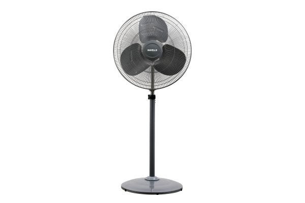 Havells Windstorm Pro Oxy Pedestal Fan 500mm Grey | High Air Delivery Copper Motor Fan