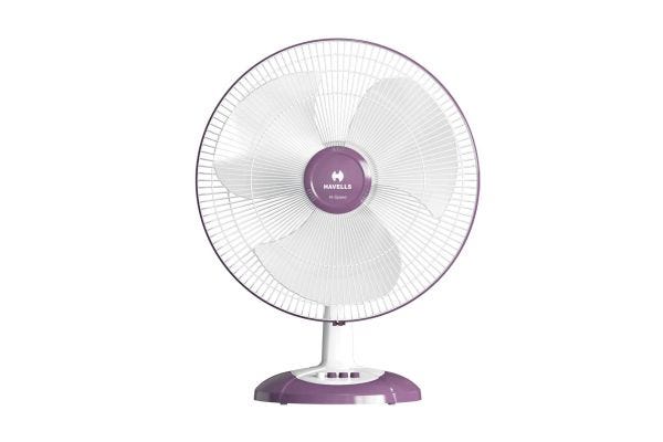 Havells Swing LX HS Table Fan 400mm Purple | High Speed Copper Motor Cooling