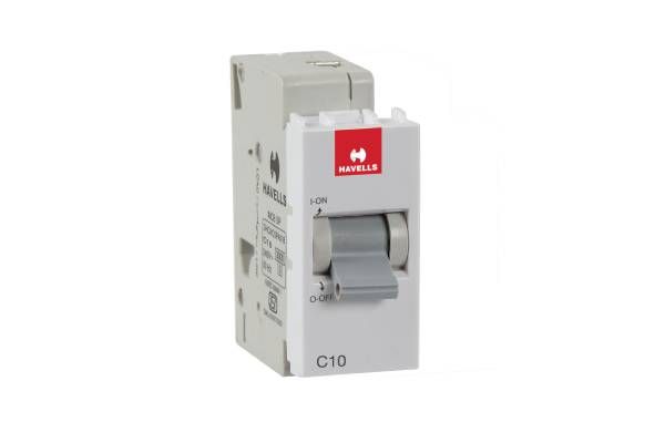Havells SP Mini MCB C Series 10A Single Pole DHFNCSPA010 | 3kA Overload & Short Circuit Protection