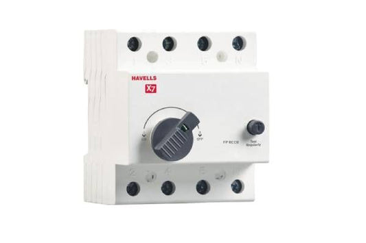 Havells X7 RCCB FP 100mA 63A DHRYCRFF100063 | Four Pole Leakage Current Protection